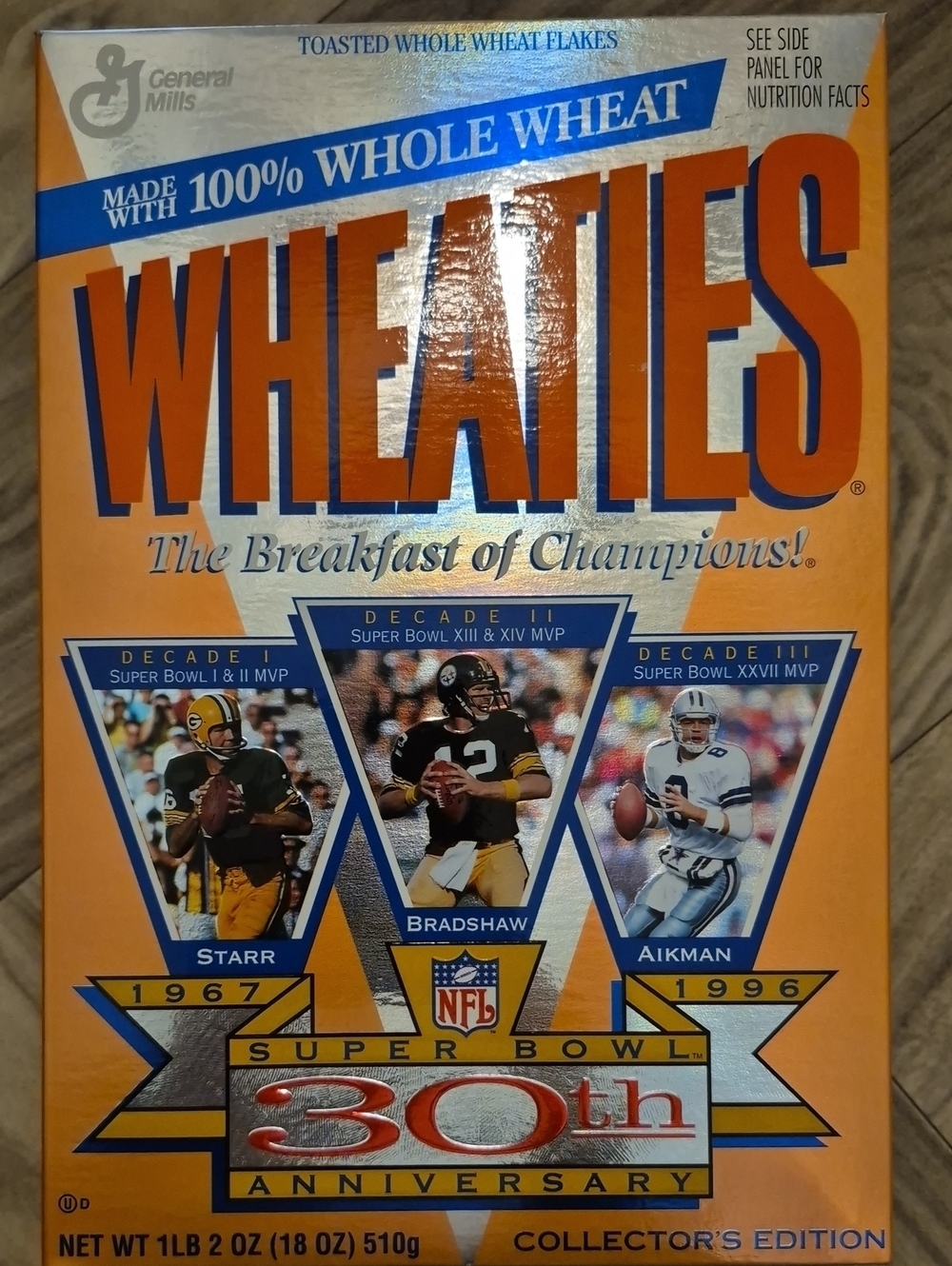 Wheaties Cereal Box - Superbowl 30th Anniversary